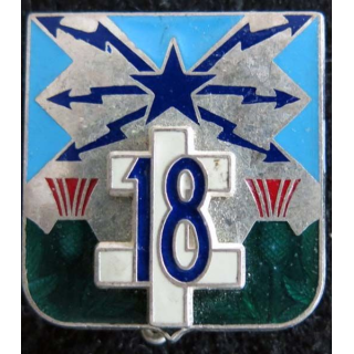 18° régiment de transmissions Delsart H. 638 dos grenu argenté brillant