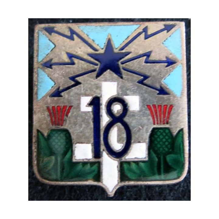 18° régiment de transmissions en émail Drago H. 638 