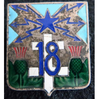 18° régiment de transmissions en émail Drago H. 638 