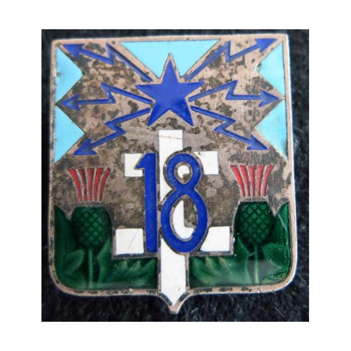18° régiment de transmissions en émail Drago H. 638 