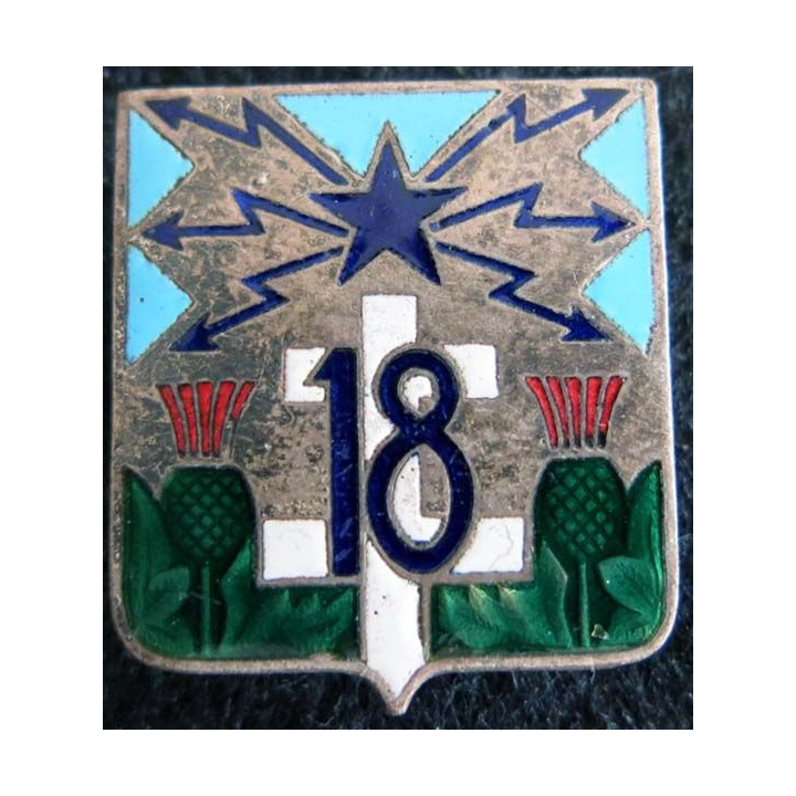 18° régiment de transmissions en émail Drago H. 638 