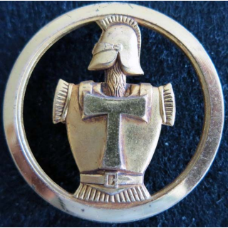 insigne de béret des transmissions dos lisse embouti et doré