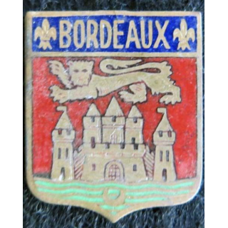 blason en émail de la ville de Bordeaux 23X27mm 
