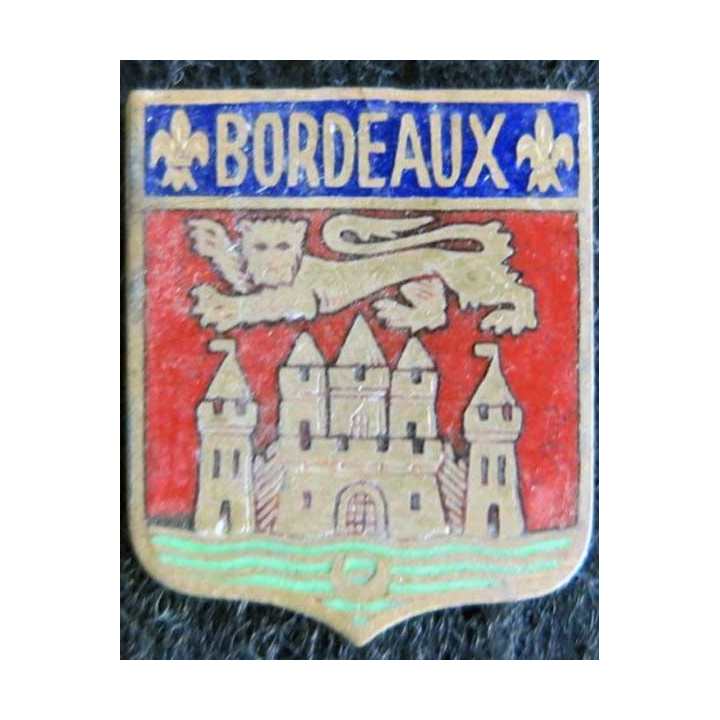 blason en émail de la ville de Bordeaux 23X27mm 