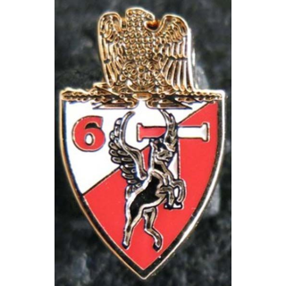 Insigne en réduction de la compagnie de transmissions du 6° régiment de commandement et de soutien de fabrication GLF