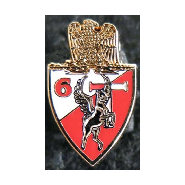 Insigne en réduction de la compagnie de transmissions du 6° régiment de commandement et de soutien de fabrication GLF