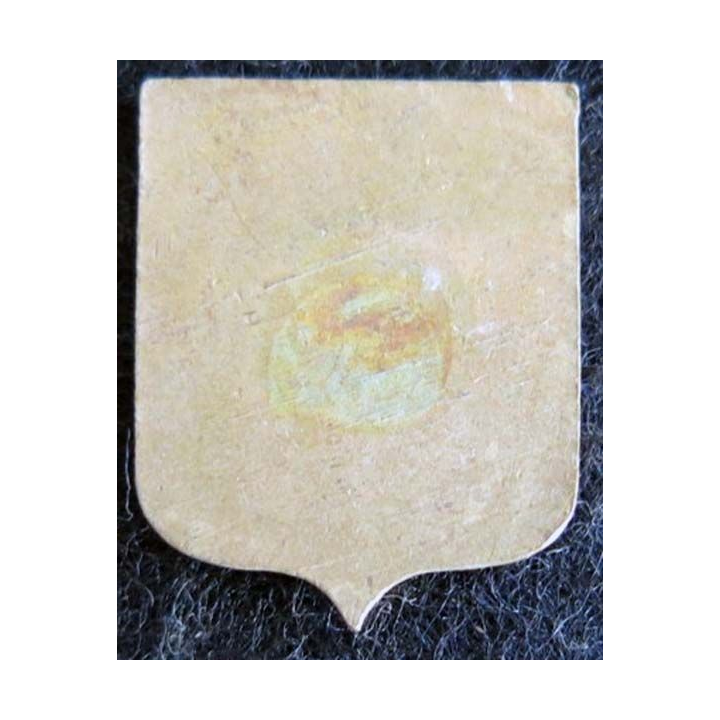 BLASON TOURAINE : insigne métallique ancien blason en émail de la Touraine 18 x 22mm