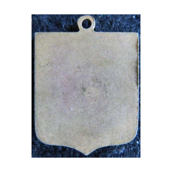blason en émail carmin de Saint Christophe 22 x 29 mm