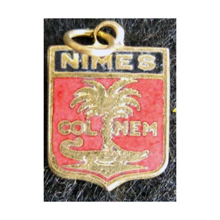 blason en émail de la ville de Nîmes 12 x 16 mm