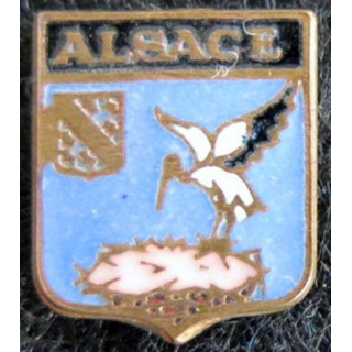  blason en émail de l'Alsace 12 x 14 mm