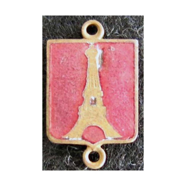 blason en émail rouge de la Tour Eiffel 11 x 18 mm