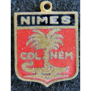 Blason en émail de la ville de Nîmes 14 x 19 mm