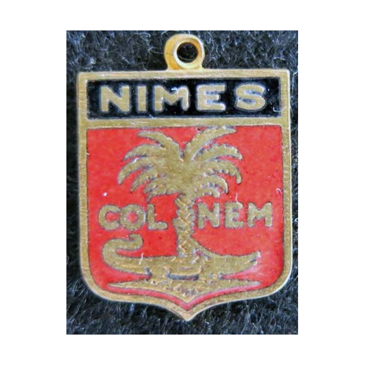 Blason en émail de la ville de Nîmes 14 x 19 mm