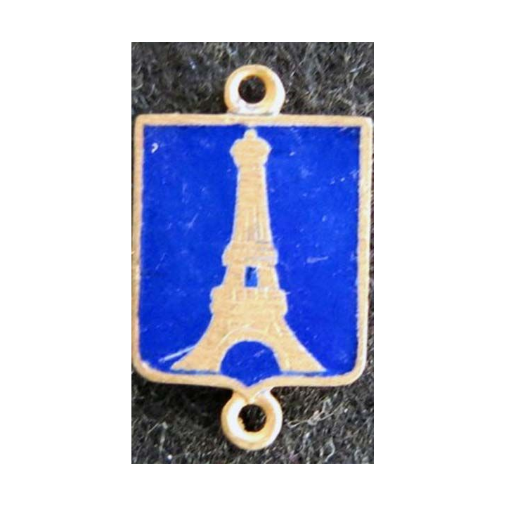 blason en émail bleu foncé de la Tour Eiffel 11 x 18 mm