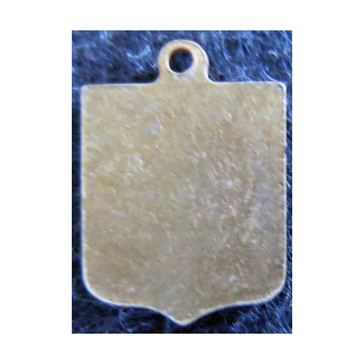 blason en émail de la ville de Biarritz 11 x 16 mm avec anneau de suspension