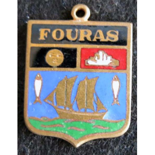 blason en émail de la ville de Fouras 22 x 30 mm