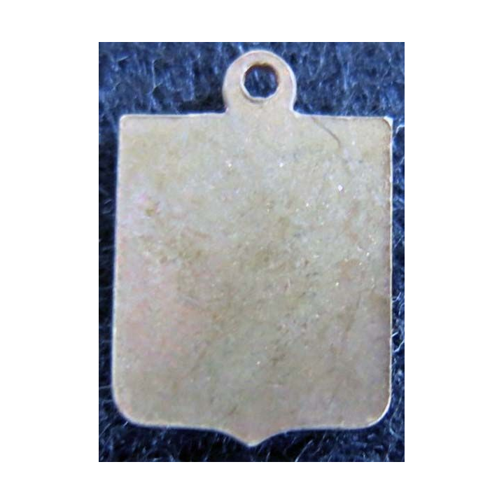 Blason en émail de la ville de Fontainebleau 11 x 16 mm cuivré
