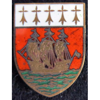 blason en émail de la ville de Nantes 23 x 30 mm