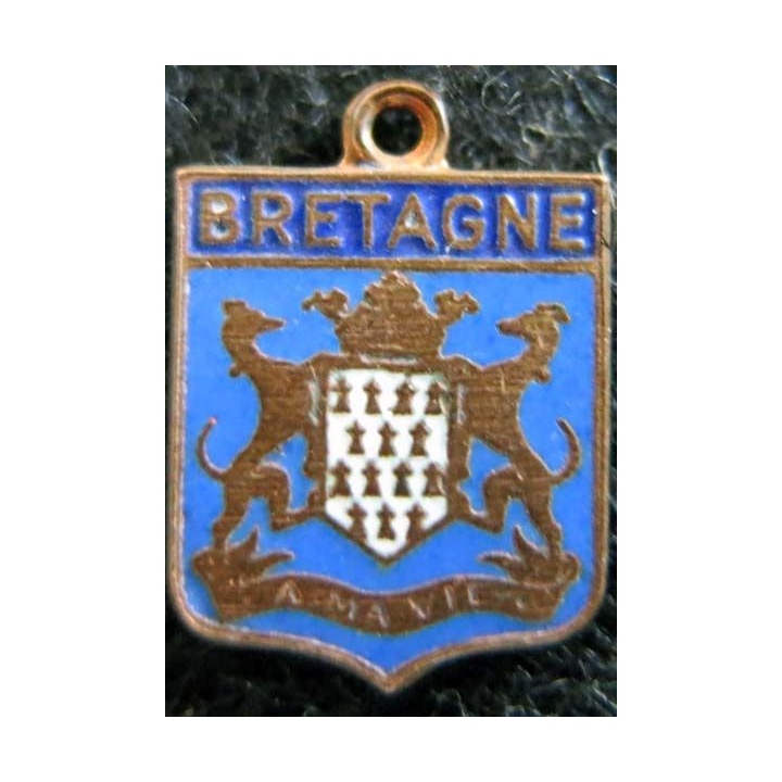 blason en émail de la Bretagne 16 x 11 mm