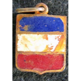 blason en émail de la FRANCE 11 x 16 mm anneau maillon défaut d'émail