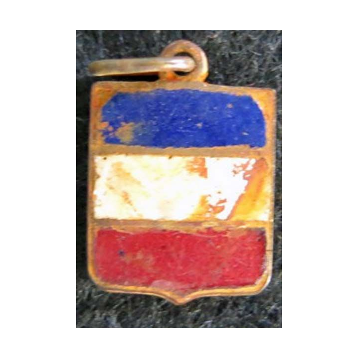 blason en émail de la FRANCE 11 x 16 mm anneau maillon défaut d'émail