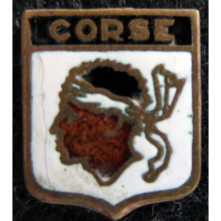 BBlason en émail de la Corse 14 x 11 mm