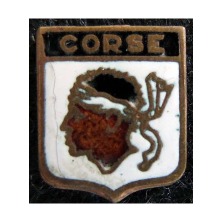 BBlason en émail de la Corse 14 x 11 mm