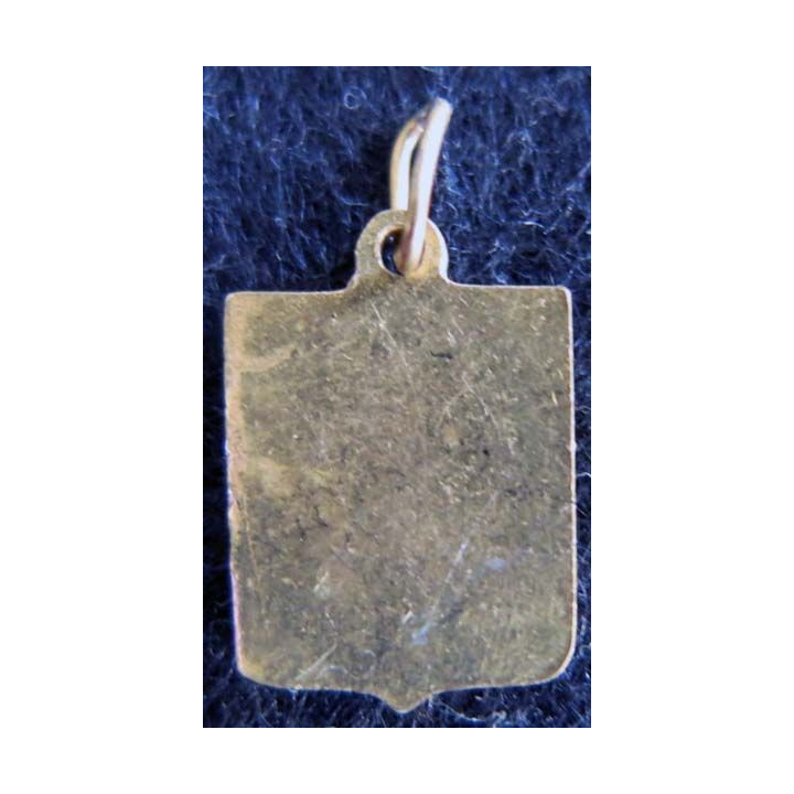 Blason en émail de la ville de Fontainebleau 11 x 16 mm doré maillon