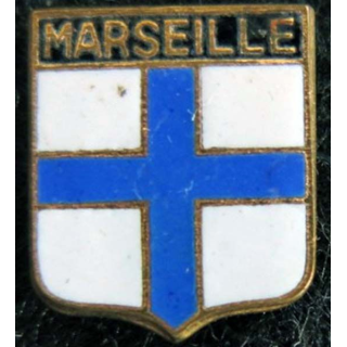 Blason en émail de la ville de Marseille 11 x 14 mm