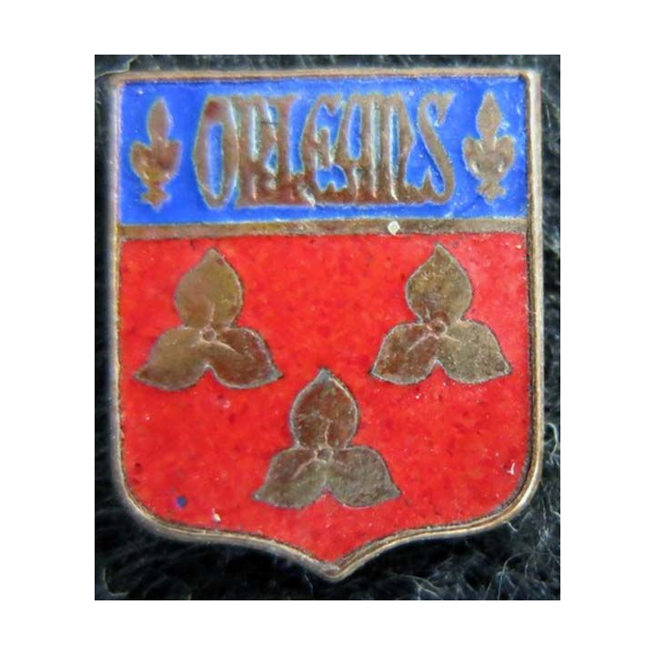 Blason en émail de la ville d'Orléans 11 x 14 mm