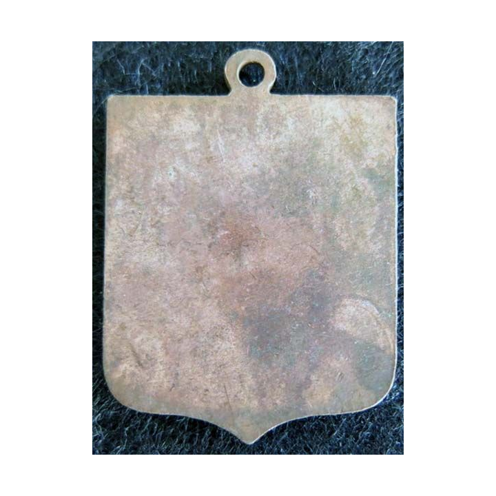 Blason en émail de la ville du Mont St Michel 11 x 16 mm cuivré
