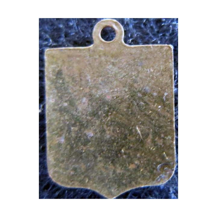 Blason en émail de Vallon-Pont-d'Arc 11 x 16 mm doré