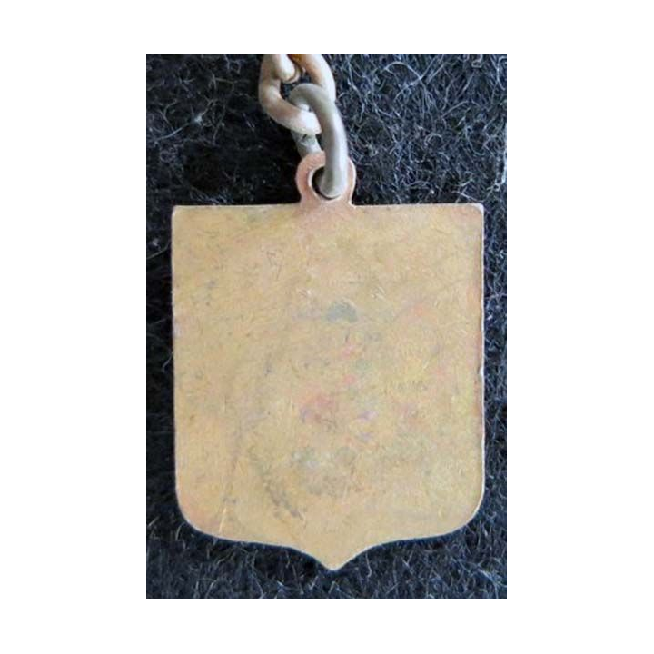 Blason en émail rouge de Saint Christophe 14 x 19 mm chainette
