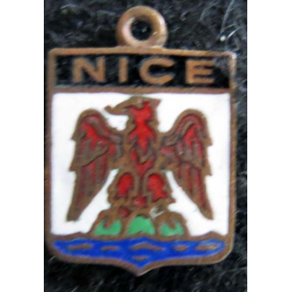 Blason en émail de la ville de Nice 11 x 16 mm
