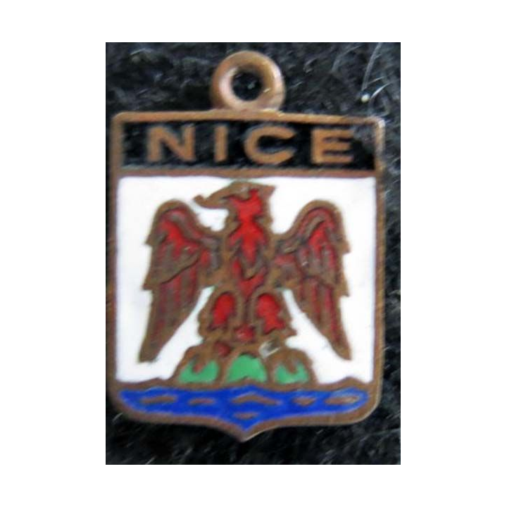 Blason en émail de la ville de Nice 11 x 16 mm