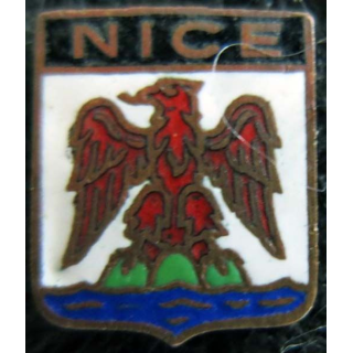 Blason en émail de la ville de Nice 11 x 14 mm