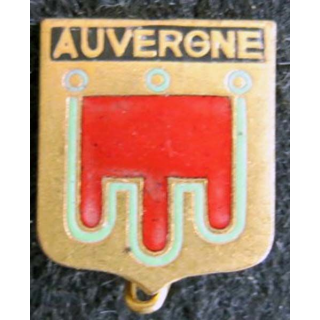 Blason en émail de l'Auvergne 11 x 14 mm avec épingle