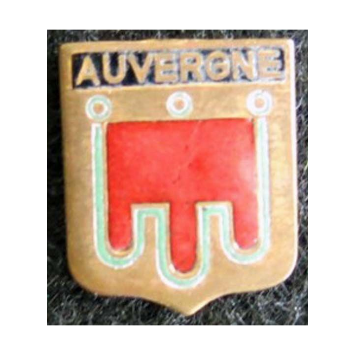 Blason en émail de l'Auvergne 11 x 14 mm épingle absente