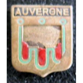 Blason en émail de l'Auvergne 14 x 19 mm défaut d'émail