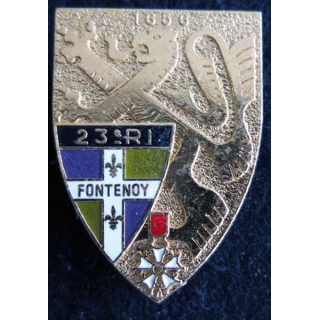 23° régiment d'infanterie  Delsart Sens G. 2080 dos grenu et doré