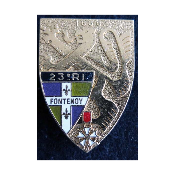 23° régiment d'infanterie  Delsart Sens G. 2080 dos grenu et doré