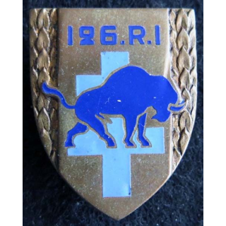 126° régiment  d’infanterie de fabrication Drago Paris G. 1557 en émail