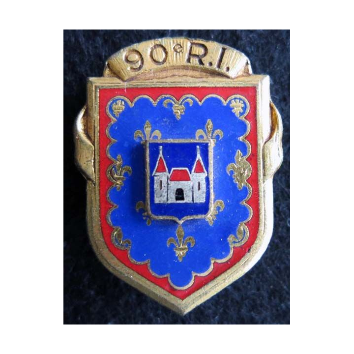 90° régiment d''infanterie Drago Paris en émail
