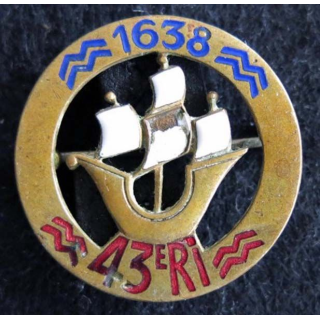 43° régiment d'infanterie Arthus Bertrand Paris Déposé en émail