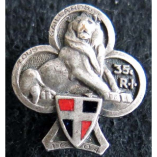 insigne métallique en réduction du 35° régiment d''infanterie Drago émail