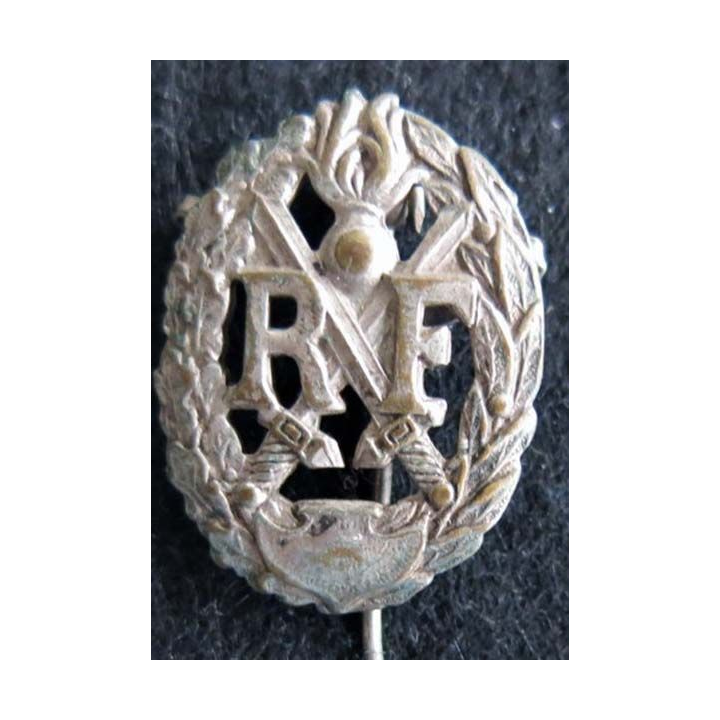 BREVET : Insigne métallique du brevet de chef de section de Gendarmerie, ajouré 27 mm épingle à bascule