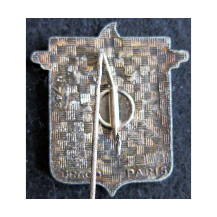 605° CM :  Insigne métallique de la 605° compagnie de magasin Drago Paris H. 748 émail épingle cassée