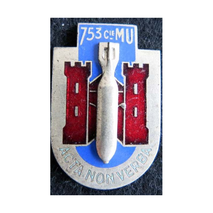 753° compagnie de munitions Drago G. 1056 émail épingle cassée