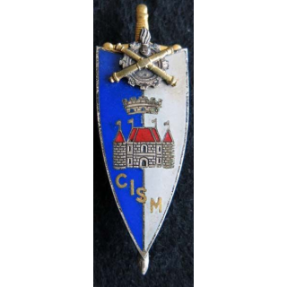 centre d'instruction du service du matériel de fabrication Drago G. 2206 émail dos guilloché