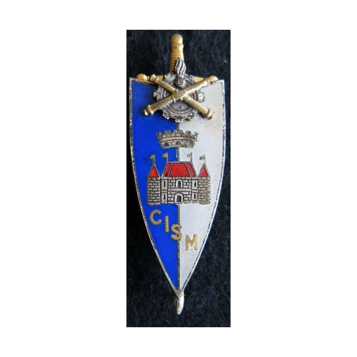 centre d'instruction du service du matériel de fabrication Drago G. 2206 émail dos guilloché